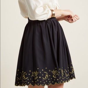 ModCloth “mystic” Embroidered Skirt